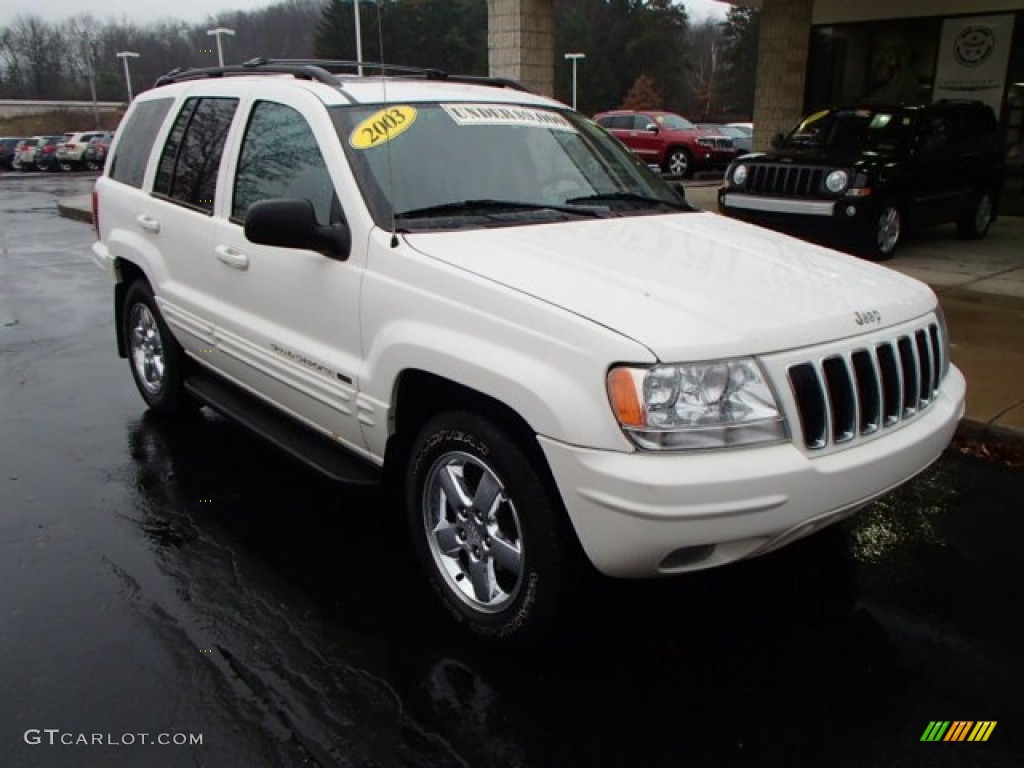 2003 Grand Cherokee Limited 4x4 - Stone White / Dark Slate Gray photo #2
