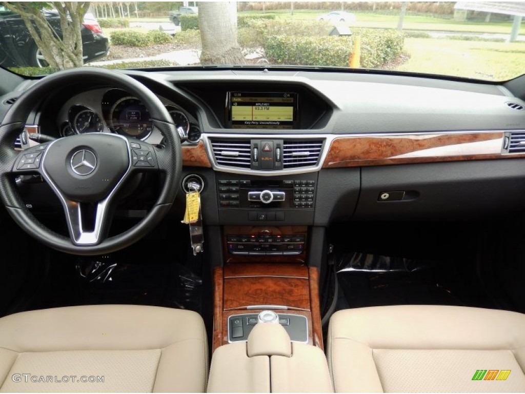 2012 Mercedes-Benz E 350 Sedan Almond/Black Dashboard Photo #88215846