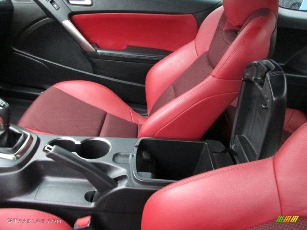 2013 Genesis Coupe 3.8 R-Spec - Becketts Black / Red Leather/Red Cloth photo #13
