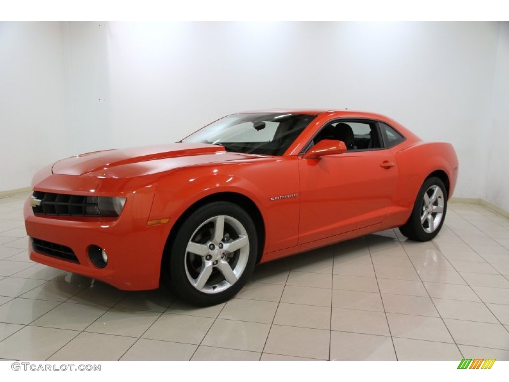 Inferno Orange Metallic 2011 Chevrolet Camaro LT Coupe Exterior Photo #88217229