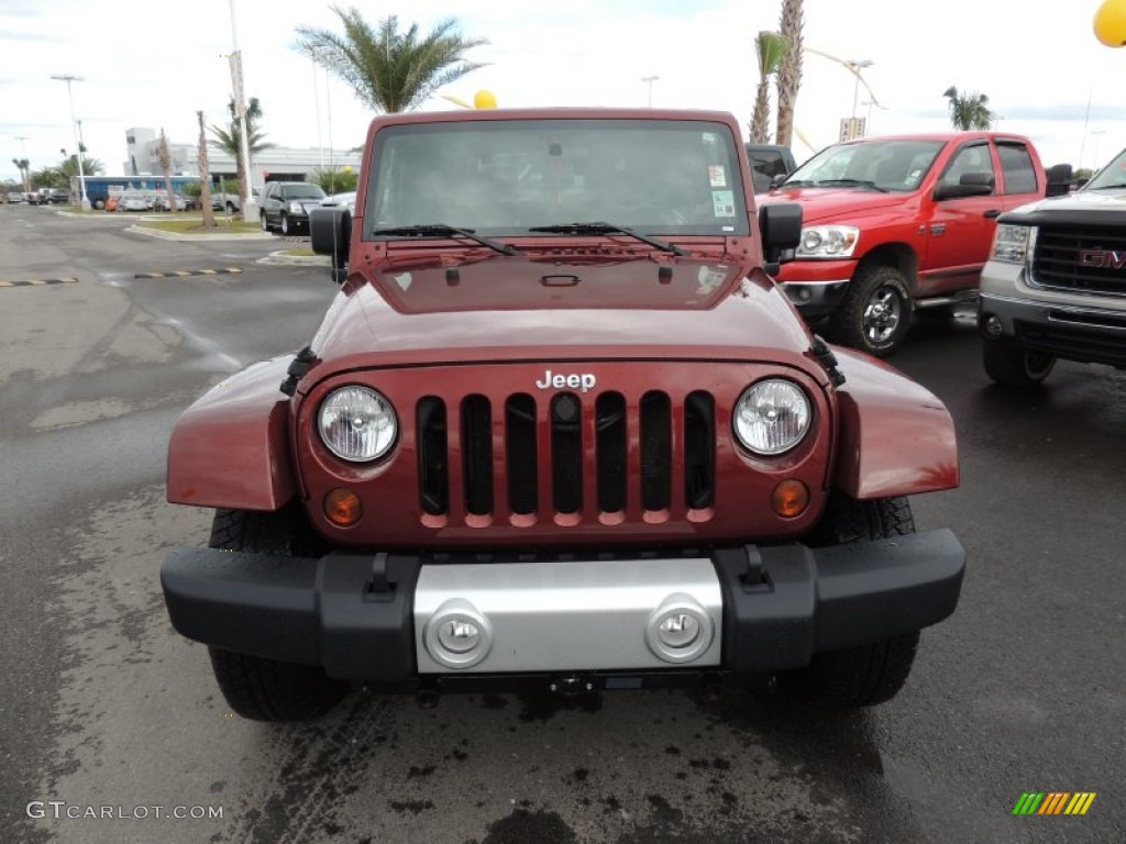 2010 Wrangler Sahara 4x4 - Red Rock Crystal Pearl / Dark Slate Gray/Medium Slate Gray photo #2