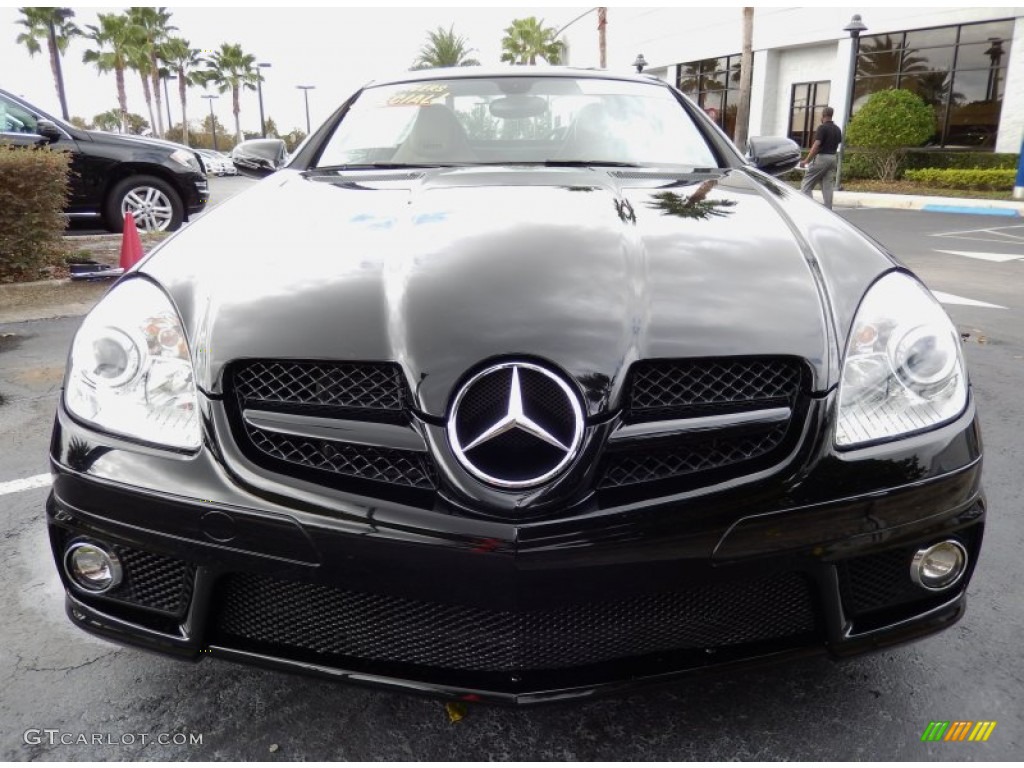 Black 2010 Mercedes-Benz SLK 350 Roadster Exterior Photo #88219041