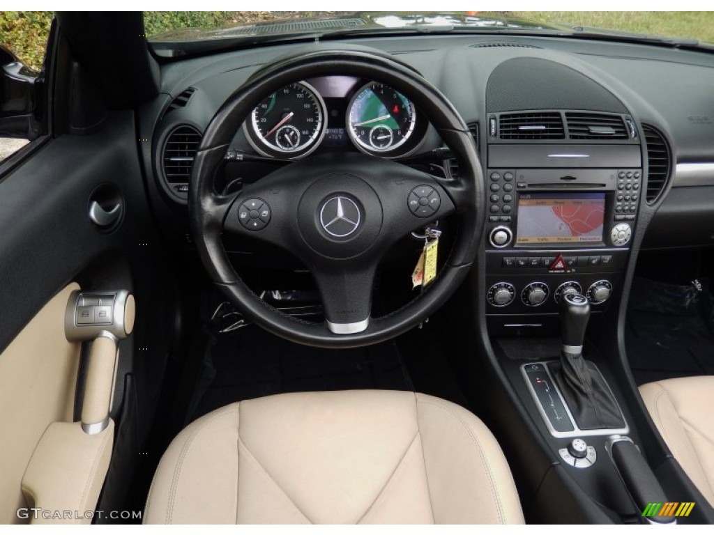 2010 Mercedes-Benz SLK 350 Roadster Beige Dashboard Photo #88219471