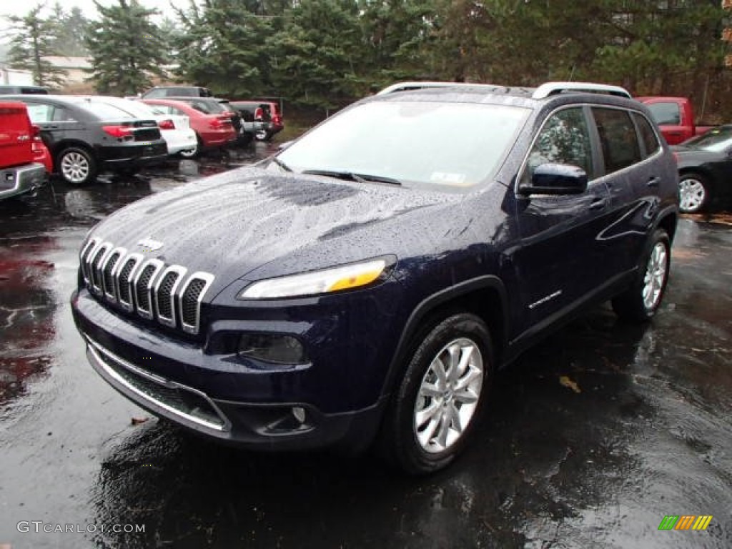 True Blue Pearl 2014 Jeep Cherokee Limited 4x4 Exterior Photo #88220259