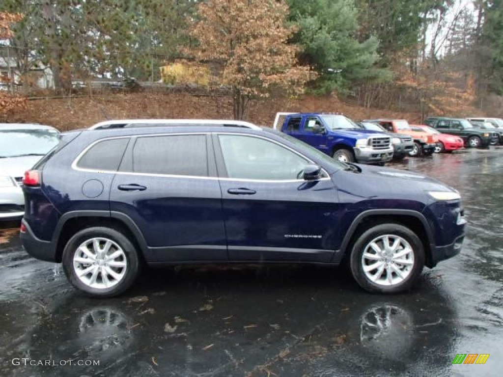 True Blue Pearl 2014 Jeep Cherokee Limited 4x4 Exterior Photo #88220331