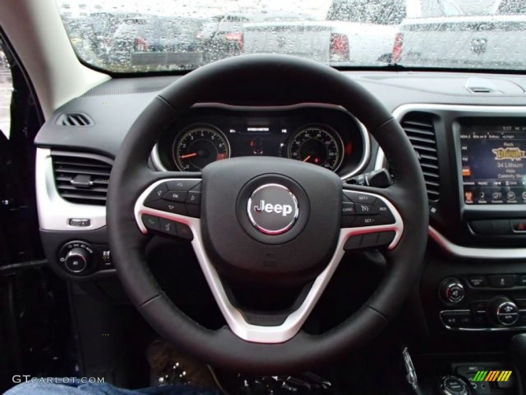 2014 Jeep Cherokee Limited 4x4 Iceland - Black/Iceland Gray Steering Wheel Photo #88220640