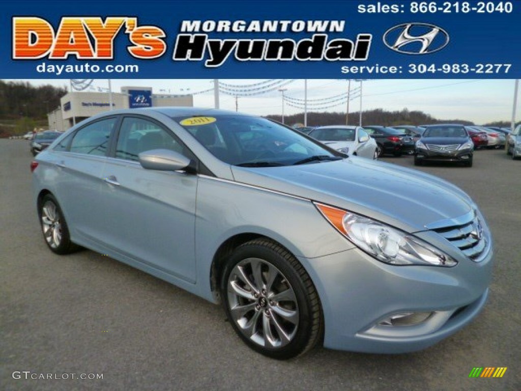 Iridescent Silver Blue Metallic Hyundai Sonata