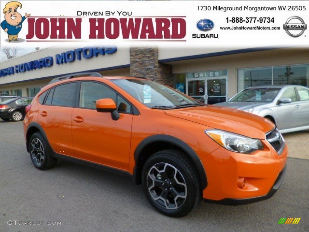 2014 XV Crosstrek 2.0i Limited - Tangerine Orange Pearl / Black photo #1