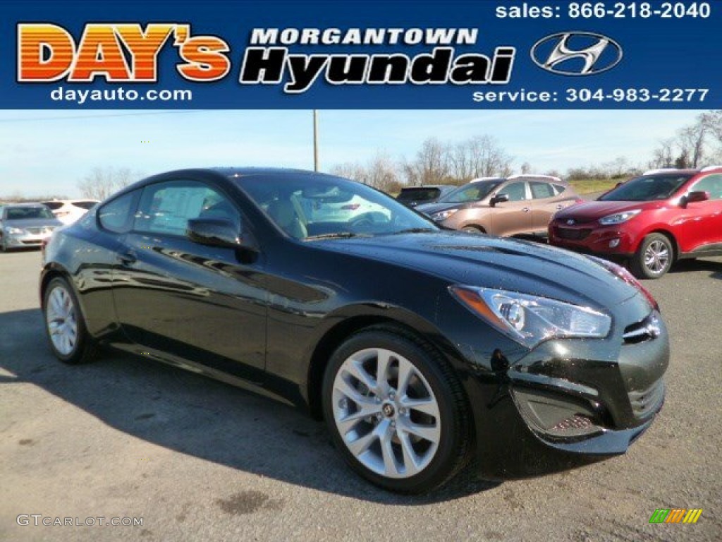 2013 Genesis Coupe 2.0T Premium - Becketts Black / Gray Leather/Gray Cloth photo #1
