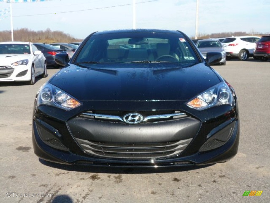 2013 Genesis Coupe 2.0T Premium - Becketts Black / Gray Leather/Gray Cloth photo #2
