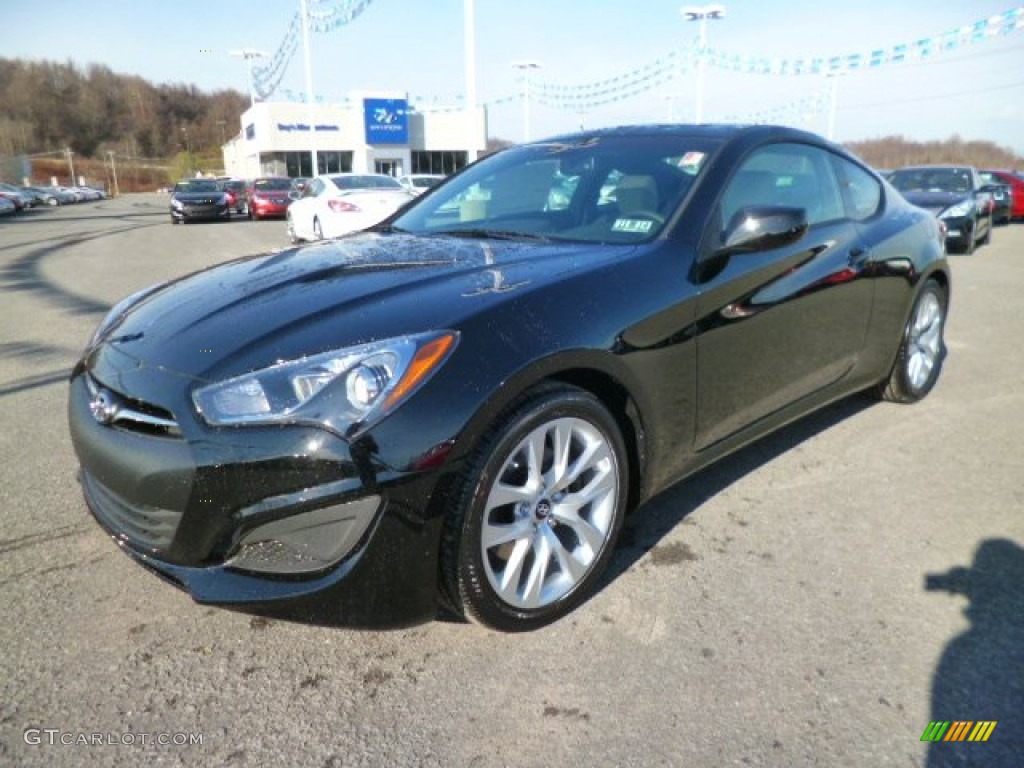 2013 Genesis Coupe 2.0T Premium - Becketts Black / Gray Leather/Gray Cloth photo #3