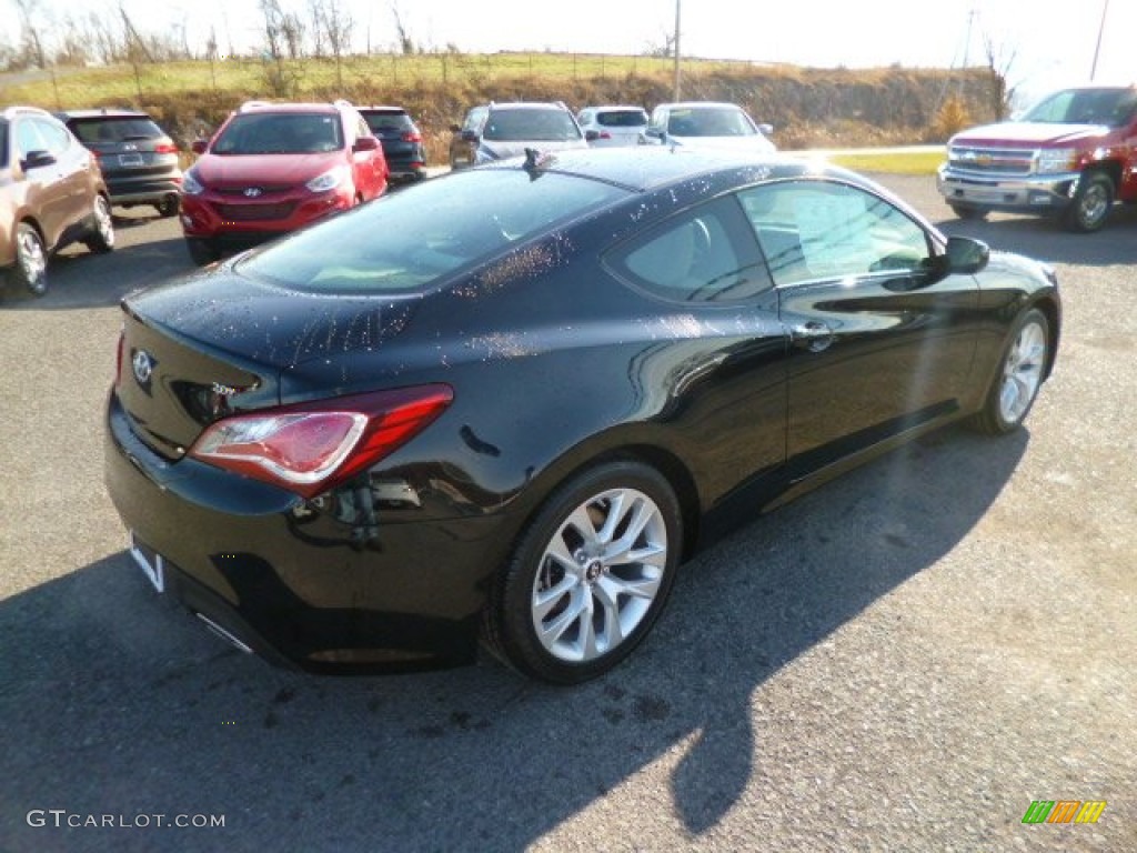 2013 Genesis Coupe 2.0T Premium - Becketts Black / Gray Leather/Gray Cloth photo #6