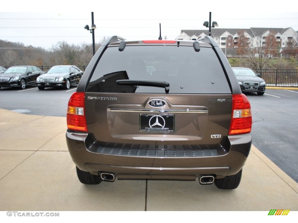 2008 Sportage EX V6 4x4 - Smokey Brown Metallic / Beige photo #10