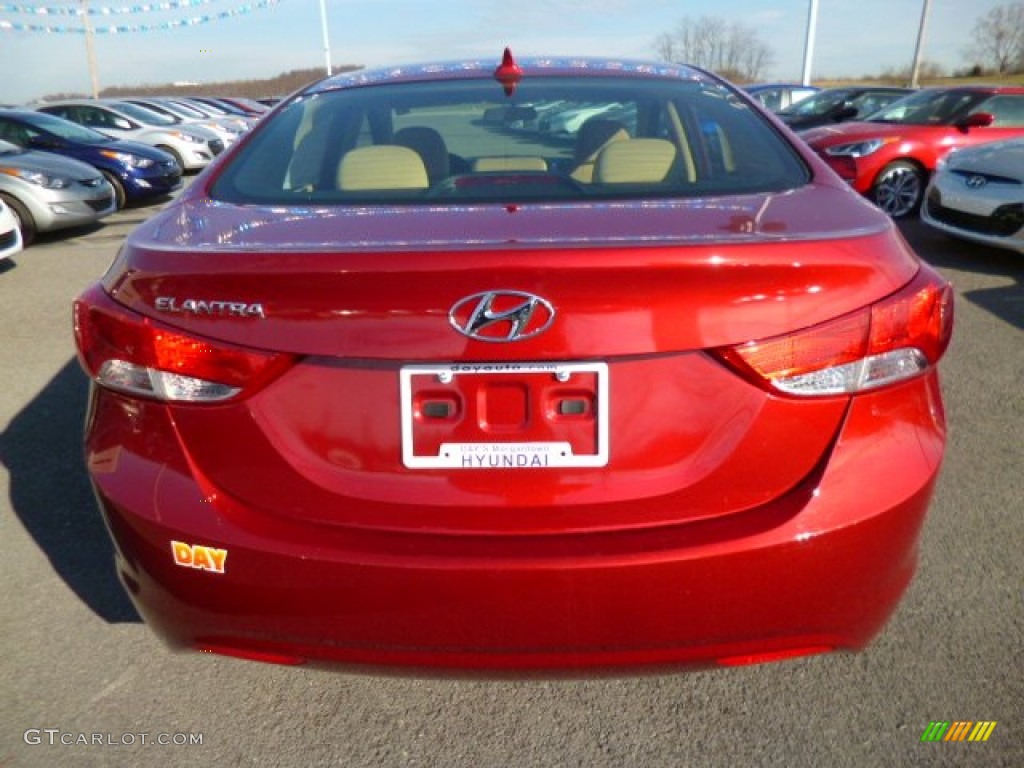 2013 Elantra GLS - Red / Beige photo #6