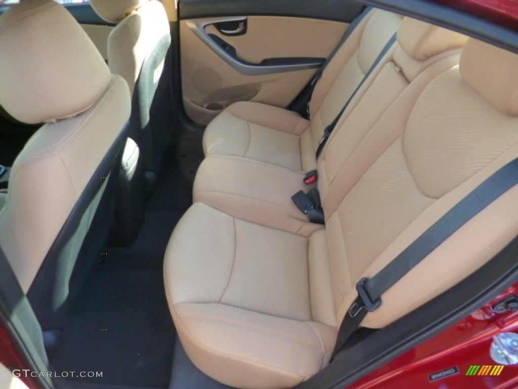 2013 Elantra GLS - Red / Beige photo #13