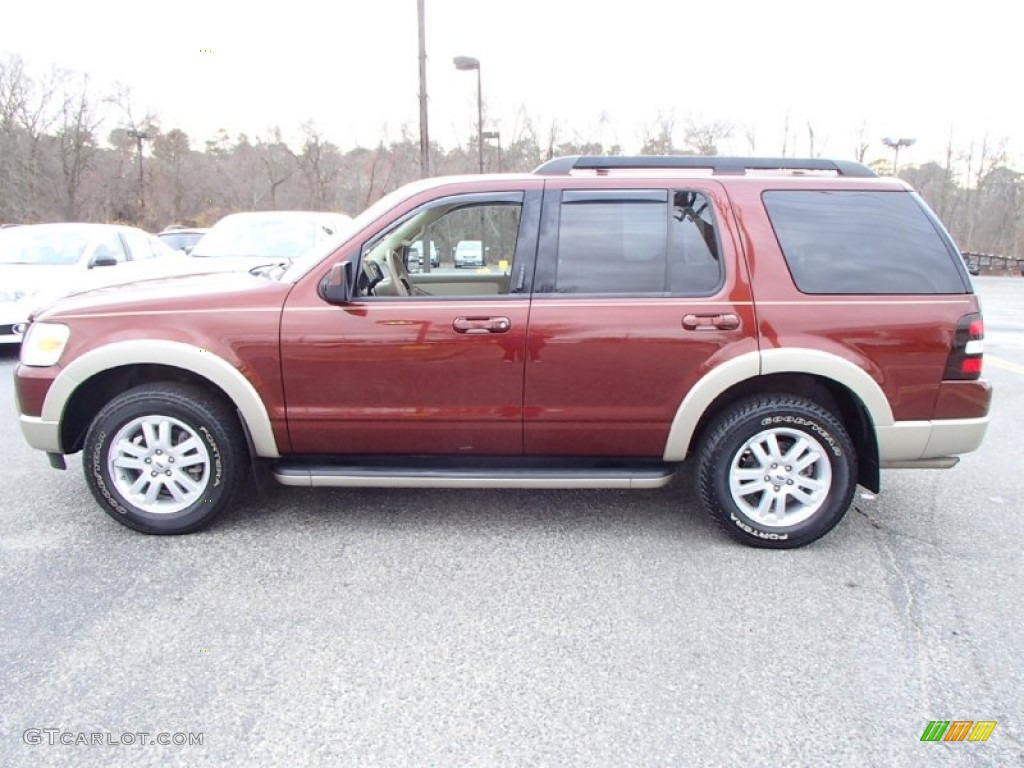2010 Explorer Eddie Bauer 4x4 - Dark Copper Metallic / Camel photo #6
