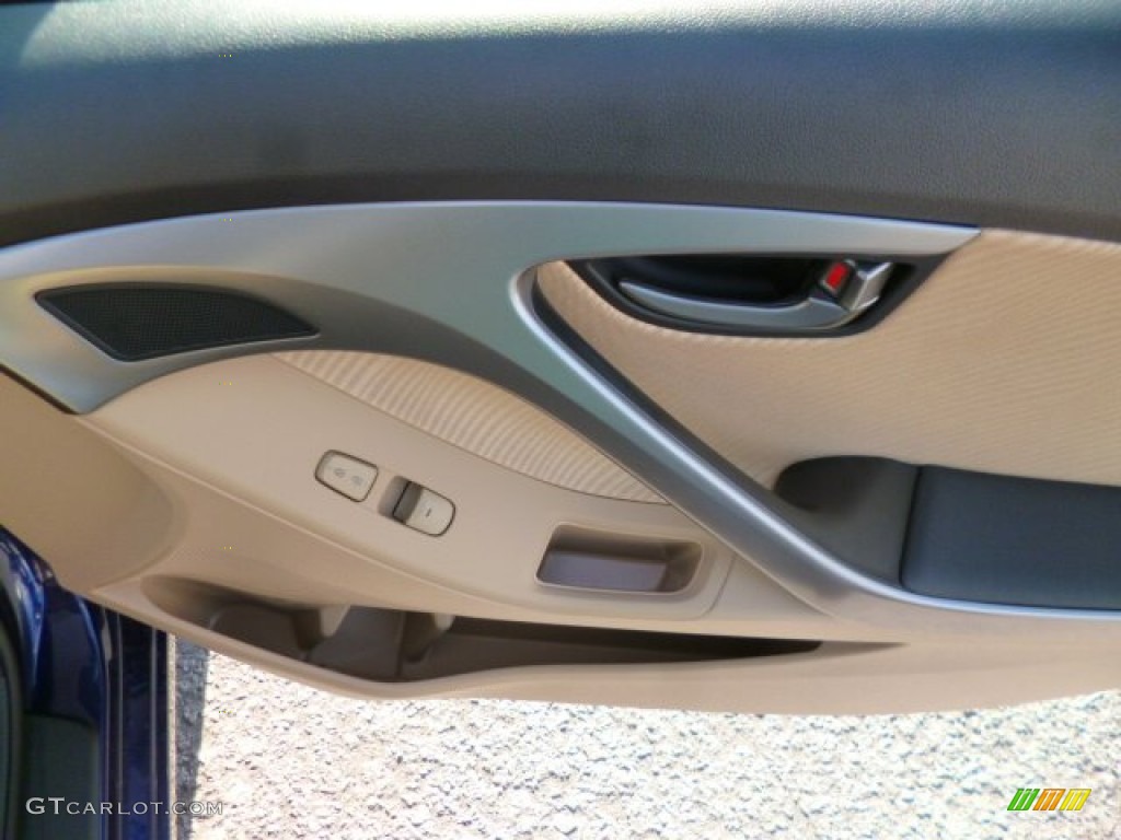 2013 Elantra GLS - Indigo Night / Beige photo #10