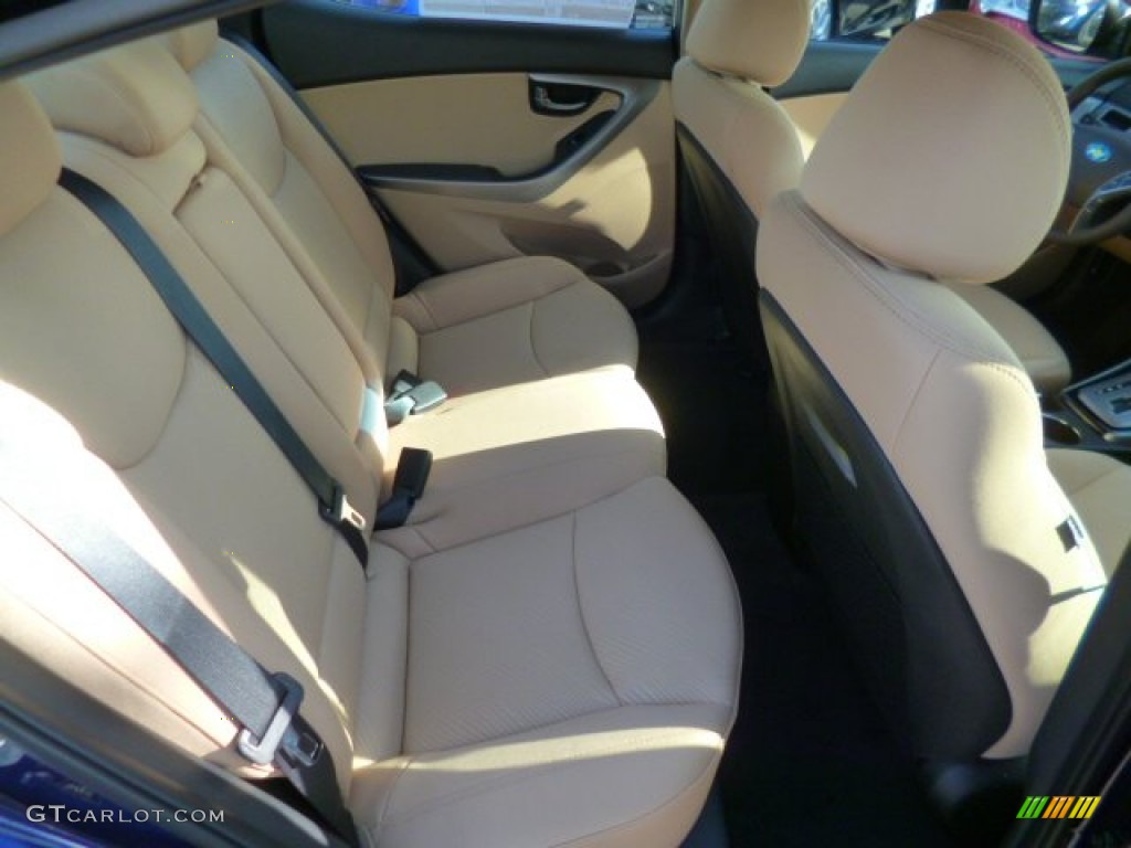 2013 Elantra GLS - Indigo Night / Beige photo #11
