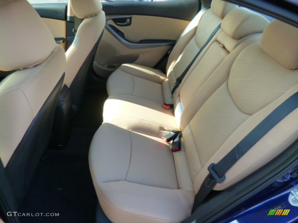 2013 Elantra GLS - Indigo Night / Beige photo #12