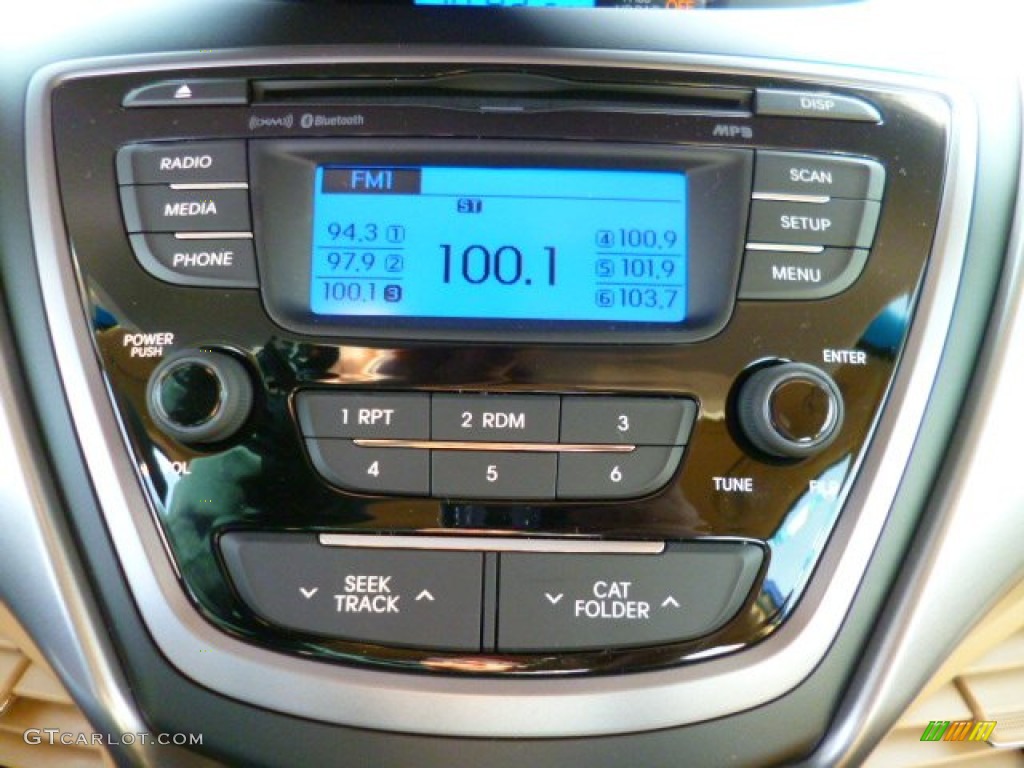 2013 Elantra GLS - Indigo Night / Beige photo #19