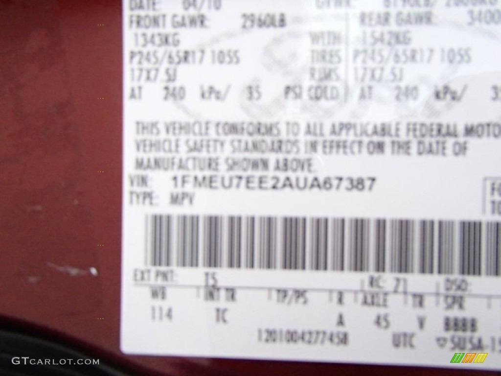 2010 Explorer Eddie Bauer 4x4 - Dark Copper Metallic / Camel photo #27