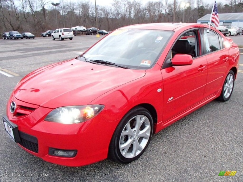 2008 MAZDA3 s Grand Touring Sedan - True Red / Black photo #1