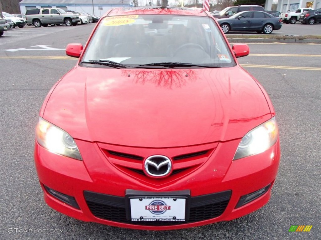 2008 MAZDA3 s Grand Touring Sedan - True Red / Black photo #2