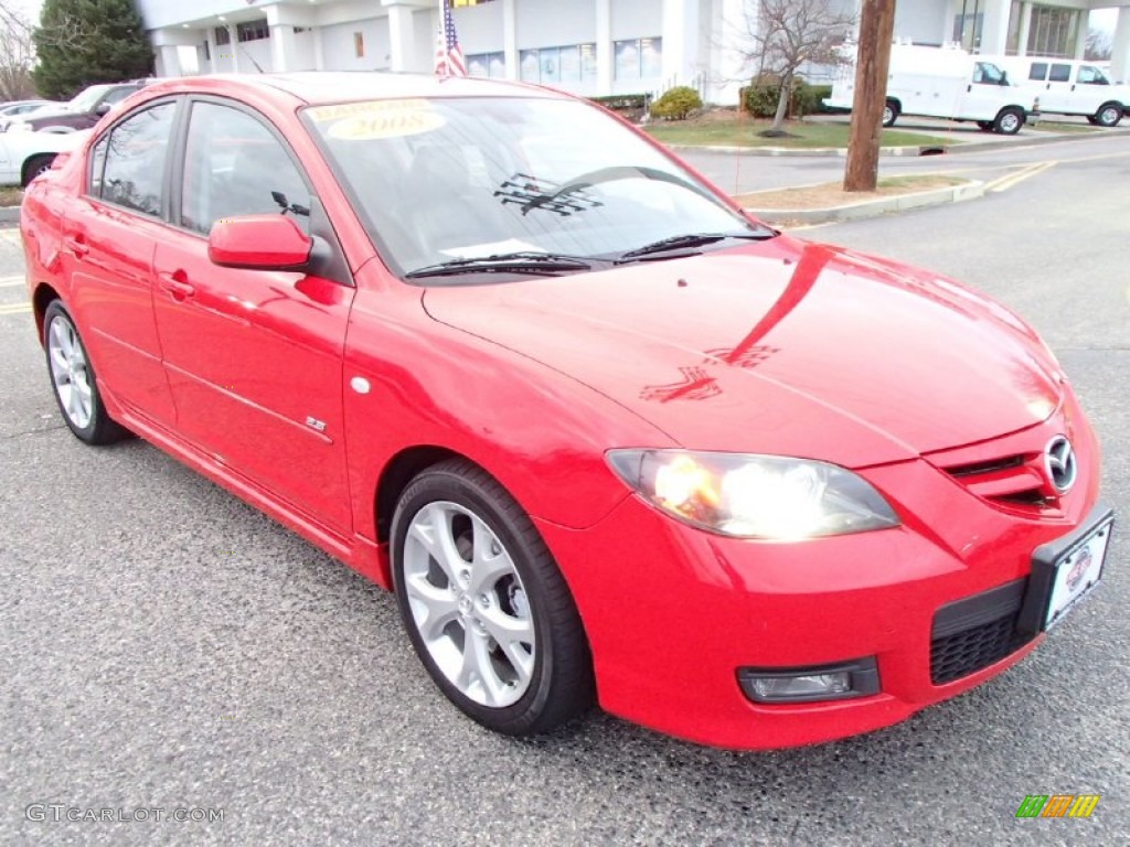 2008 MAZDA3 s Grand Touring Sedan - True Red / Black photo #3