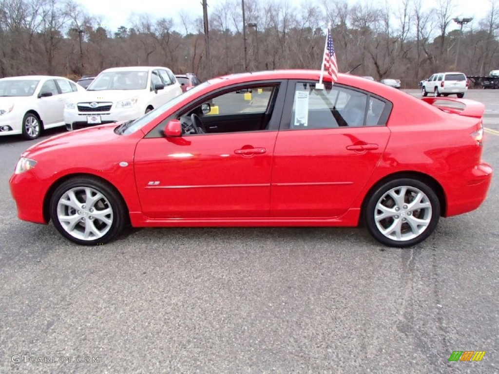 2008 MAZDA3 s Grand Touring Sedan - True Red / Black photo #6