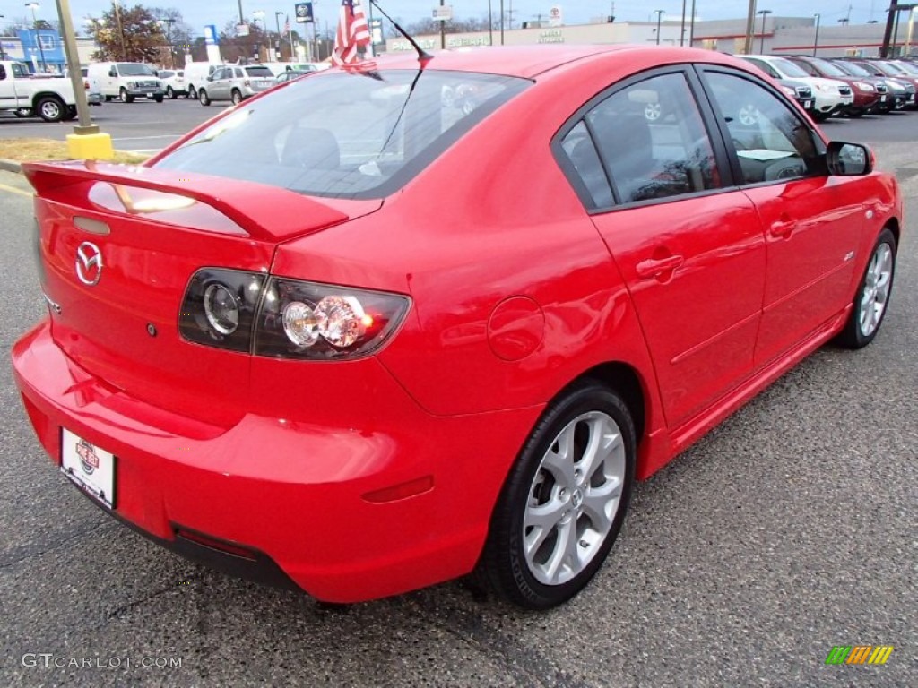 2008 MAZDA3 s Grand Touring Sedan - True Red / Black photo #7