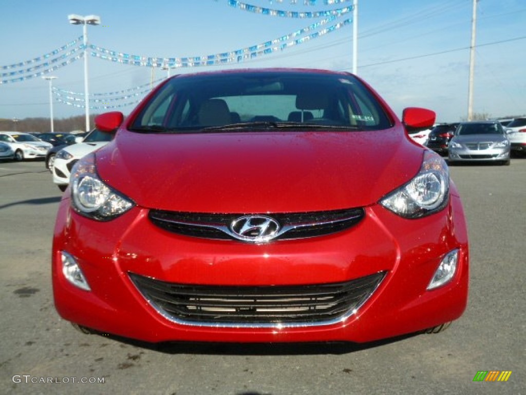 2013 Elantra GLS - Red / Beige photo #2