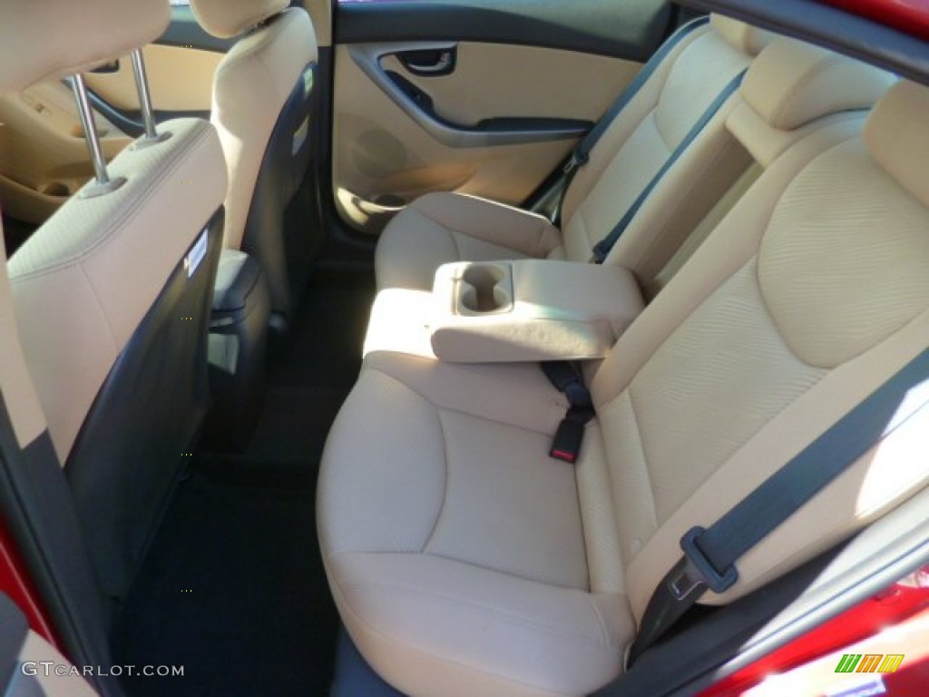 2013 Elantra GLS - Red / Beige photo #12