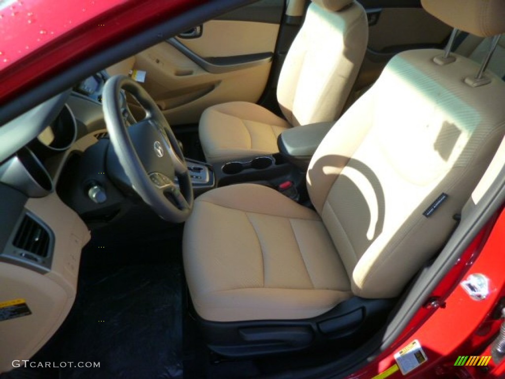 2013 Elantra GLS - Red / Beige photo #14