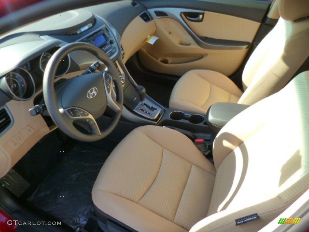 2013 Elantra GLS - Red / Beige photo #15