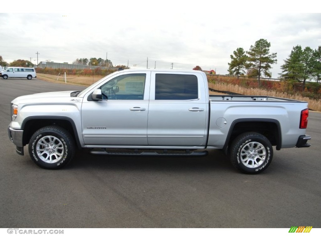 2014 Sierra 1500 SLE Crew Cab 4x4 - Quicksilver Metallic / Jet Black/Dark Ash photo #3