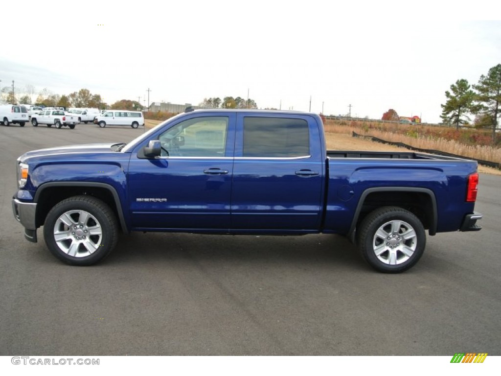 Cobalt Blue Metallic 2014 GMC Sierra 1500 SLE Crew Cab Exterior Photo #88226284