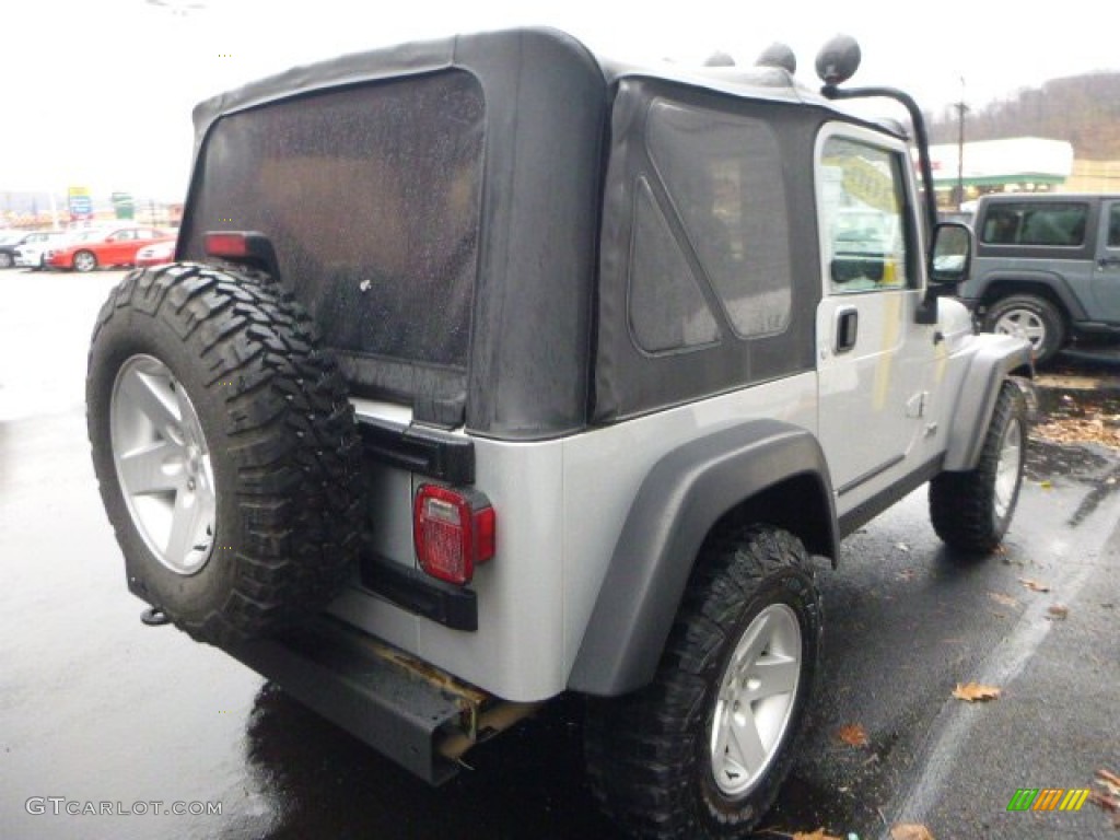 2004 Wrangler Rubicon 4x4 - Bright Silver Metallic / Dark Slate Gray photo #5