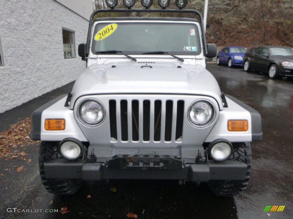 2004 Wrangler Rubicon 4x4 - Bright Silver Metallic / Dark Slate Gray photo #7