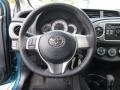 2014 Toyota Yaris Dark Gray Interior Steering Wheel Photo