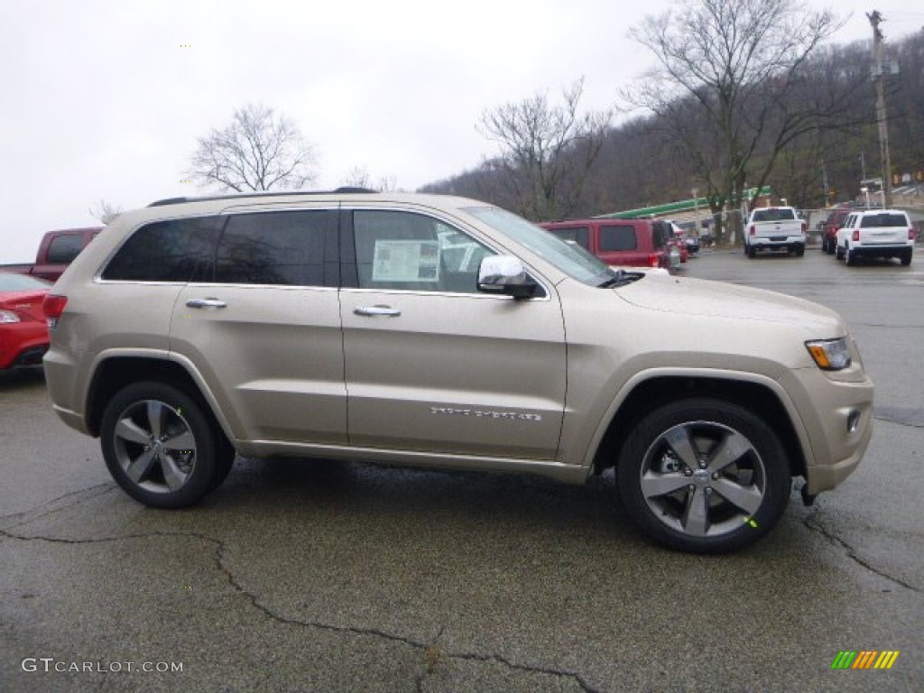 2014 Grand Cherokee Overland 4x4 - Cashmere Pearl / Overland Nepal Jeep Brown Light Frost photo #6