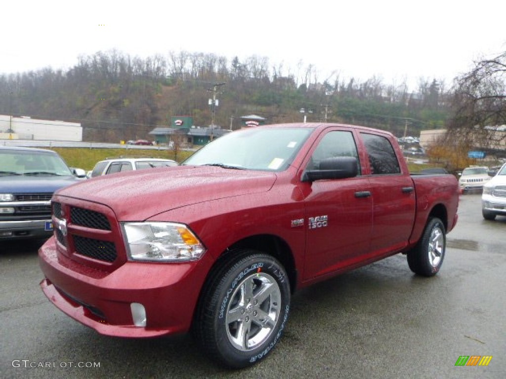 2014 1500 Express Crew Cab 4x4 - Deep Cherry Red Crystal Pearl / Black/Diesel Gray photo #1