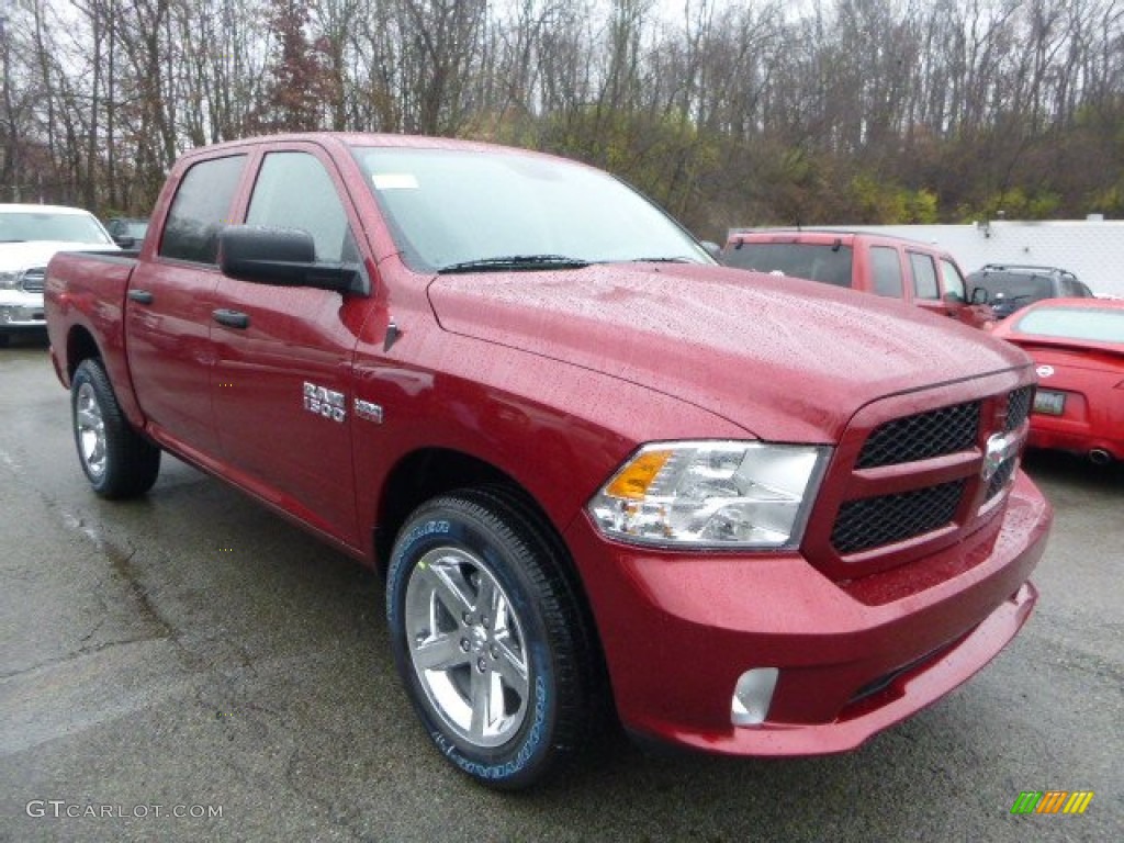 2014 1500 Express Crew Cab 4x4 - Deep Cherry Red Crystal Pearl / Black/Diesel Gray photo #6