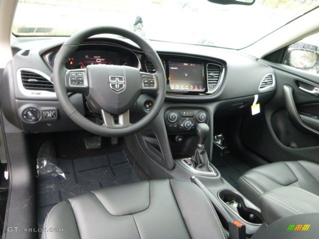 Black Interior 2014 Dodge Dart Limited Photo #88229232