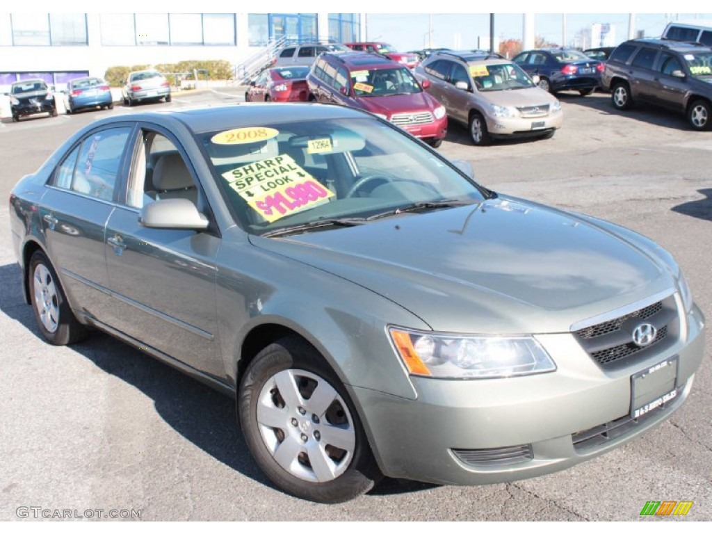2008 Sonata GLS - Natural Khaki Green / Beige photo #3