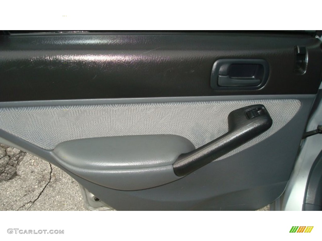 2001 Civic LX Sedan - Satin Silver Metallic / Gray photo #15