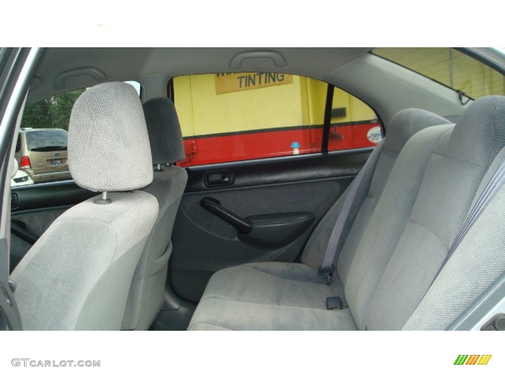 2001 Civic LX Sedan - Satin Silver Metallic / Gray photo #16