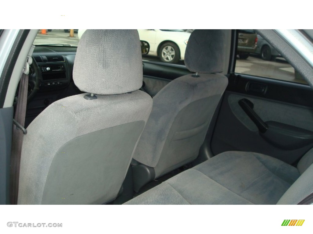 2001 Civic LX Sedan - Satin Silver Metallic / Gray photo #17