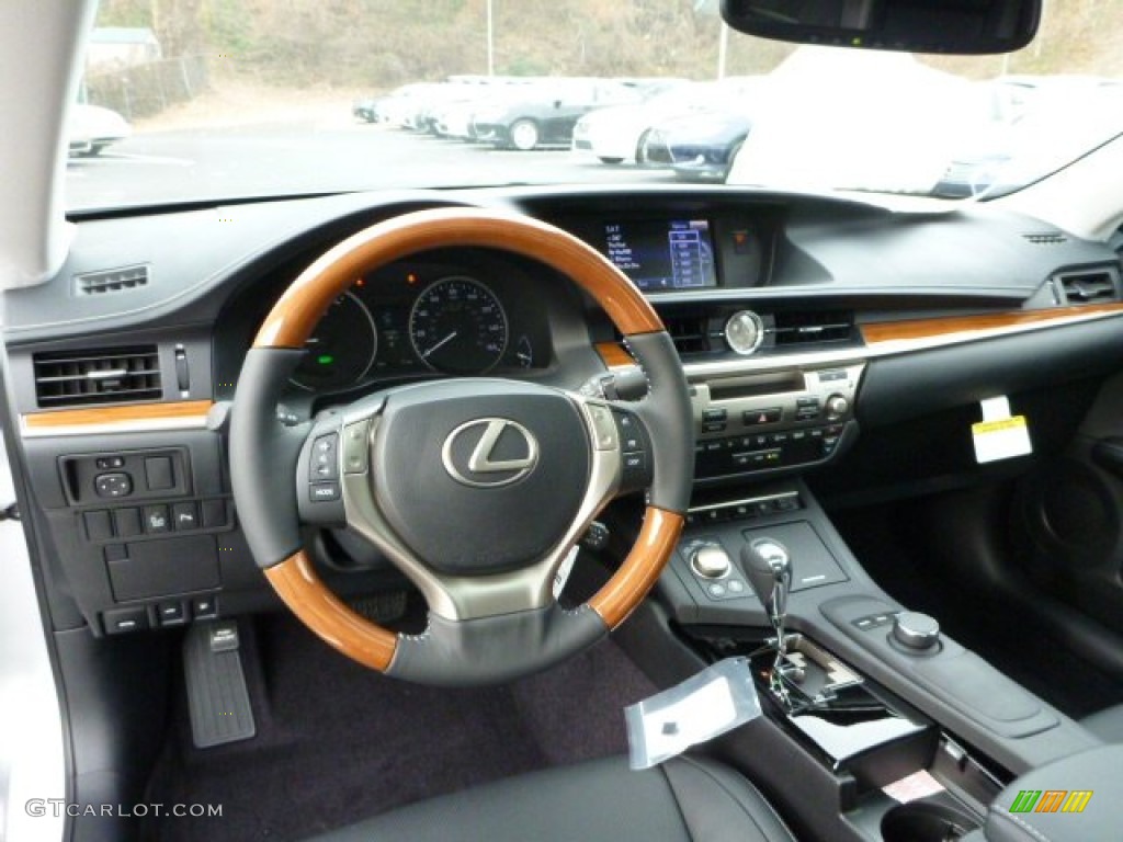 Black Interior 2014 Lexus ES 300h Hybrid Photo #88232874