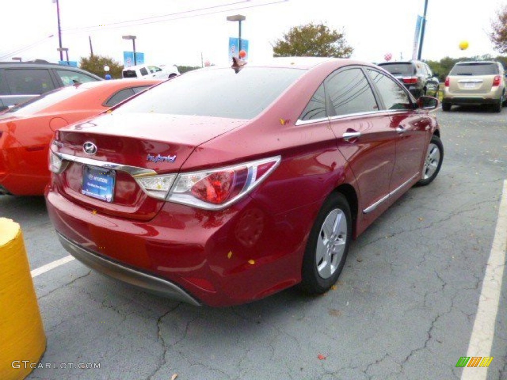 2011 Sonata Hybrid - Venetian Red / Camel photo #4