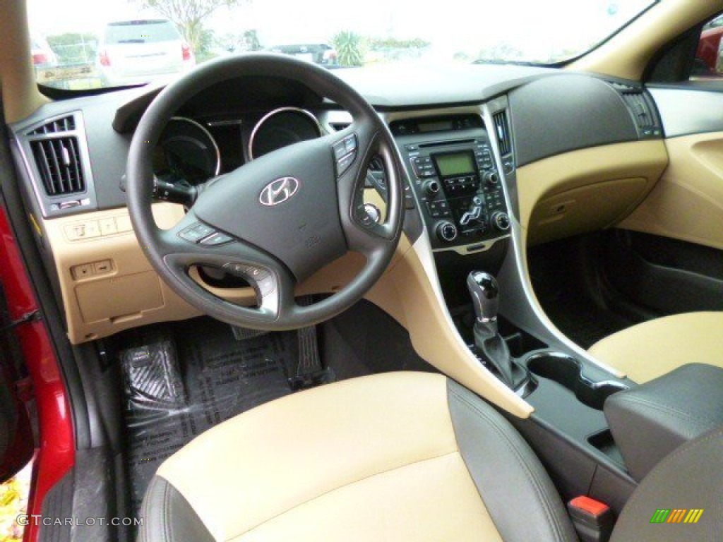 2011 Sonata Hybrid - Venetian Red / Camel photo #8